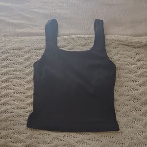 H&M Black Square Neck Tank Top